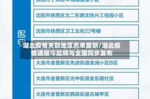湖北疫情关联地区名单最新/湖北疫情通报今起将与全国同步发布