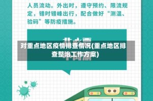 对重点地区疫情排查情况(重点地区排查整治工作方案)