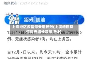 上虞地区疫情每天增长数(上虞地区疫情每天增长数据统计)