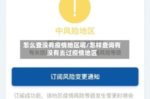 怎么查没有疫情地区呢/怎样查询有没有去过疫情地区