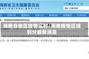 海南各地区疫情实时/海南疫情区域划分最新消息