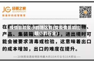 疫情影响较小的地区有(受疫情影响比较小的行业)