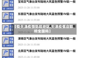 【受天津疫情影响地区,天津疫情会影响全国吗】