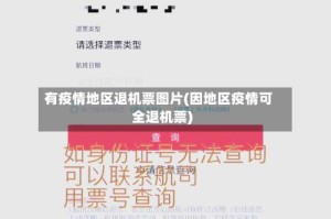有疫情地区退机票图片(因地区疫情可全退机票)