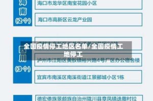全国疫情停工地区名单/全国疫情工地停工