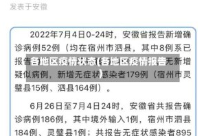 各地区疫情状态(各地区疫情报告)