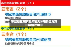 哪些地区疫情最严重过/有那些地方疫情严重