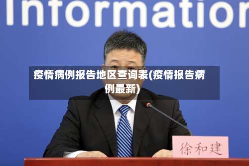 疫情病例报告地区查询表(疫情报告病例最新)-第2张图片