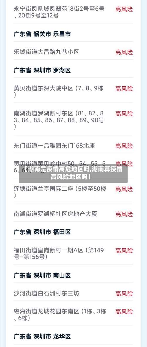 【湖南是疫情高危地区吗,湖南算疫情高风险地区吗】-第1张图片