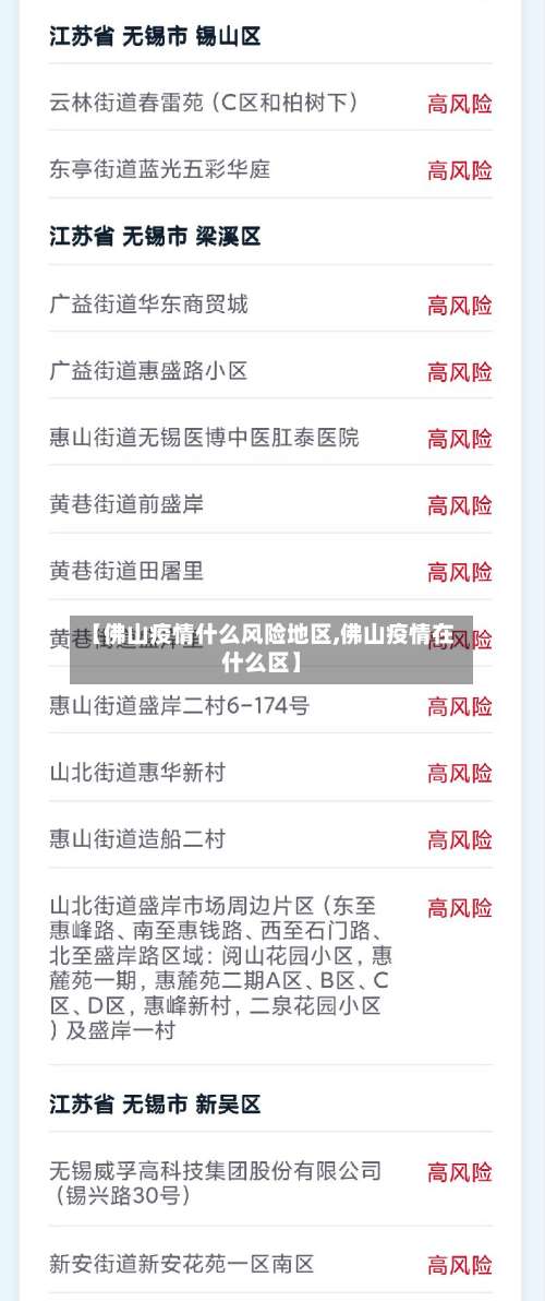 【佛山疫情什么风险地区,佛山疫情在什么区】-第1张图片