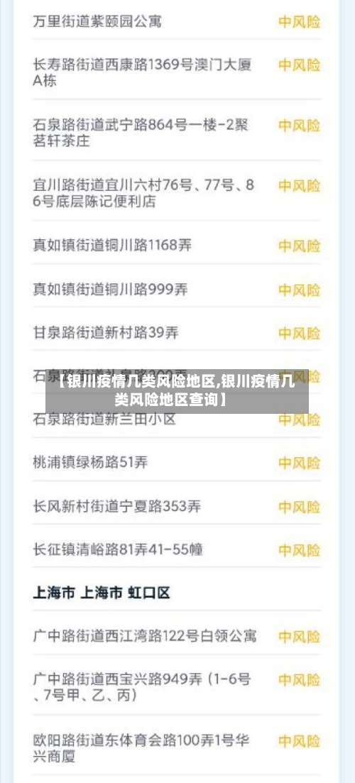 【银川疫情几类风险地区,银川疫情几类风险地区查询】-第1张图片