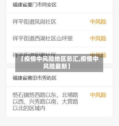 【疫情中风险地区总汇,疫情中风险最新】-第3张图片