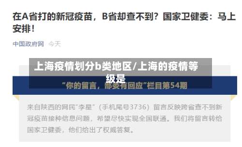 上海疫情划分b类地区/上海的疫情等级是-第2张图片