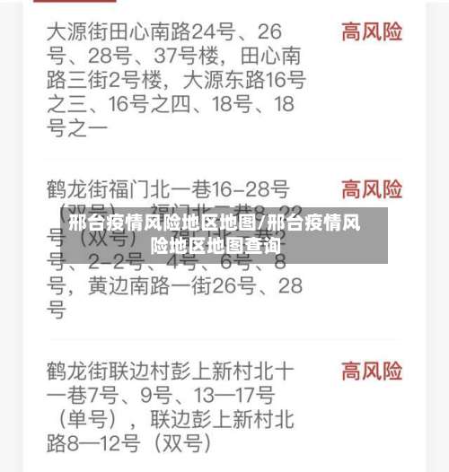 邢台疫情风险地区地图/邢台疫情风险地区地图查询-第3张图片