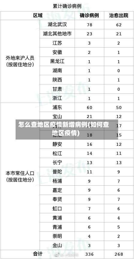 怎么查地区疫情新增病例(如何查地区疫情)-第2张图片