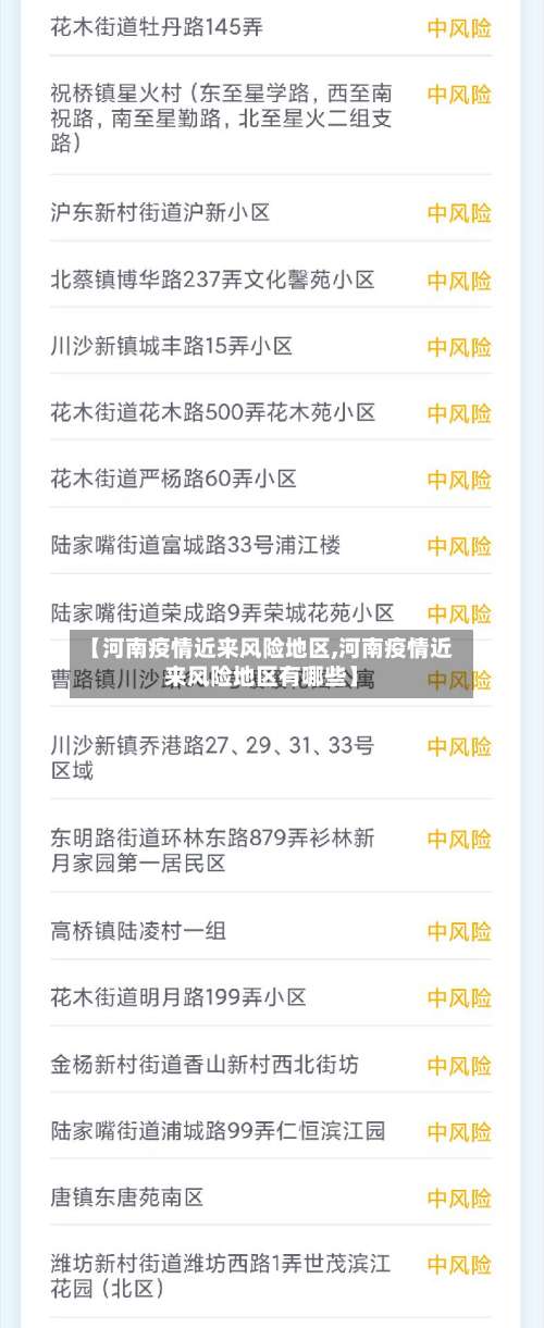 【河南疫情近来风险地区,河南疫情近来风险地区有哪些】-第1张图片