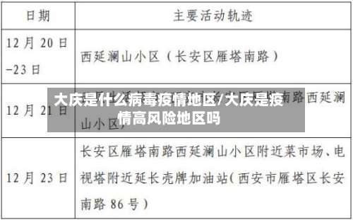 大庆是什么病毒疫情地区/大庆是疫情高风险地区吗-第3张图片