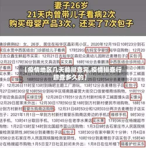 【疫情地区几天能排查完,疫情排查行踪查多久的】-第2张图片