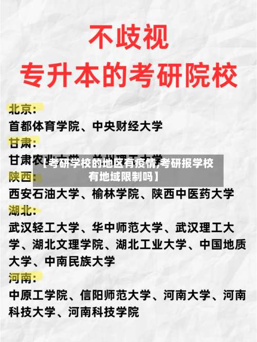 【考研学校的地区有疫情,考研报学校有地域限制吗】-第1张图片