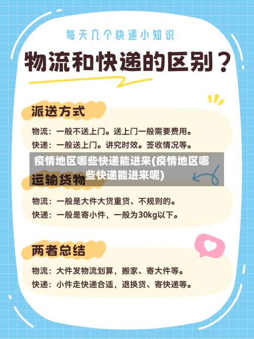 疫情地区哪些快递能进来(疫情地区哪些快递能进来呢)-第1张图片