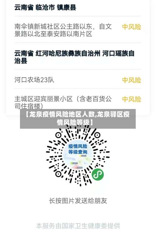 【龙泉疫情风险地区人数,龙泉驿区疫情风险等级】-第2张图片